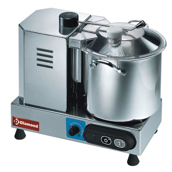 Cutter RVS 9L | Vlak mes en gekromde bladen + Snelheidsregelaar | 0.7kW | 330x470x400(h)mm