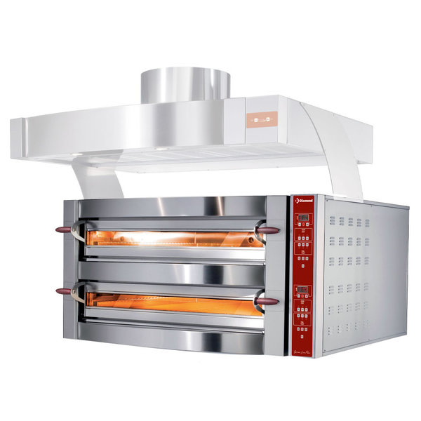 Pizzaoven | Elektrisch | 6+6 Ø350mm | Bodem Vuurvaste Stenen | 15.8kW | 1550x1100x780(h)mm