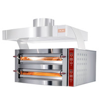 Diamond Pizzaoven | Elektrisch | 4+4 Ø350mm | Bodem Vuurvaste Stenen | 1190x1100x780(h)mm 