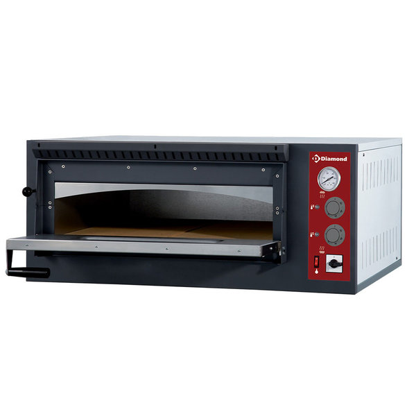 Pizza oven elektrisch | 1x4 33Øcm | Met vuurvaste materie | 4,7kW | 990x920x380(h)mm