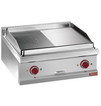 Diamond Bakplaat/Grillplaat Hard Verchroomd 1/1 Top | Bakplaat 650x570mm | 8kW | 700x700(730)x250/320(h)mm