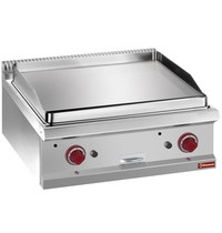 Diamond Bakplaat/Grillplaat Vlak Verchroomd | Bakplaat 650x570mm | 11kW | 700x700(730)x250/320(h)mm