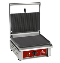 Diamond Panini-/Contactgrill | Enkel | 360x240mm (Glad/Geribd) | 3kW | 430x385x220(h)mm