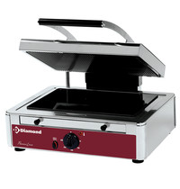 Diamond Contactgrill/Paninigrill | Glad 370x250mm | 3kW | 470x445x245(h)mm