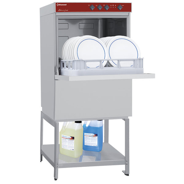 Horeca Vaatwasser + Onderstel | Mand 500x500mm | 230V | Naglanspomp | 600x630x1387(h)mm