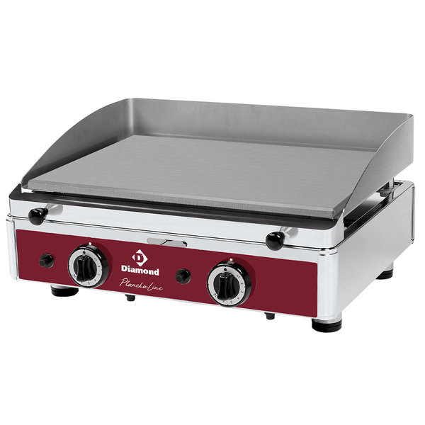 Bakplaat/Grillplaat | Glad Oppervlak 555x400 (Staal) | 2x 2.9kW | 620x510x305(h)mm