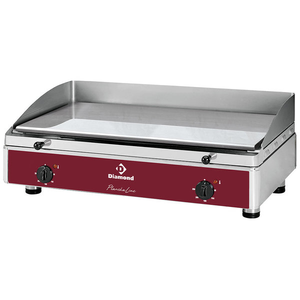Bakplaat/Grillplaat Gechromeerd | Effen 755x400mm 32 dm2 | 6kW | 808x530x305(h)mm