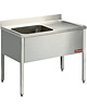 Diamond Spoeltafel | 1 Kuip 500x500x325(h)mm + 1 Druipvlak | Met Onderstel | 1200x600x900(h)mm 
