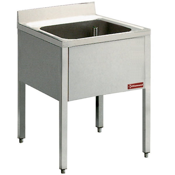 Spoeltafel | 1 Kuip 500x500x325(h)mm | Op Onderstel | 700x700x900(h)mm