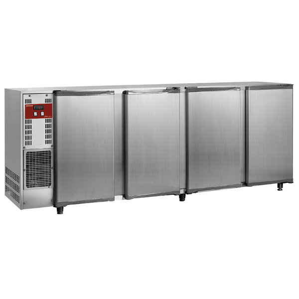Flessenkoeler | RVS | 783L | 4 Deurs | 230V | Geventileerd | 2675x565x890/905(h)mm