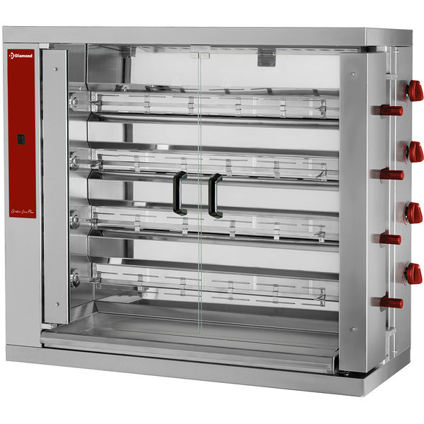 Kippenspit | 4 Spitten | Voor 24 Kippen | 230V | Gas | 1098x480x1000(h)mm