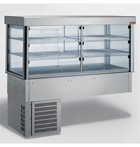 Diamond Gekoelde Vitrine | Met Gekoelde Top | 4x GN 1/1 | 0.5kW | 1455x635x1180(h)mm