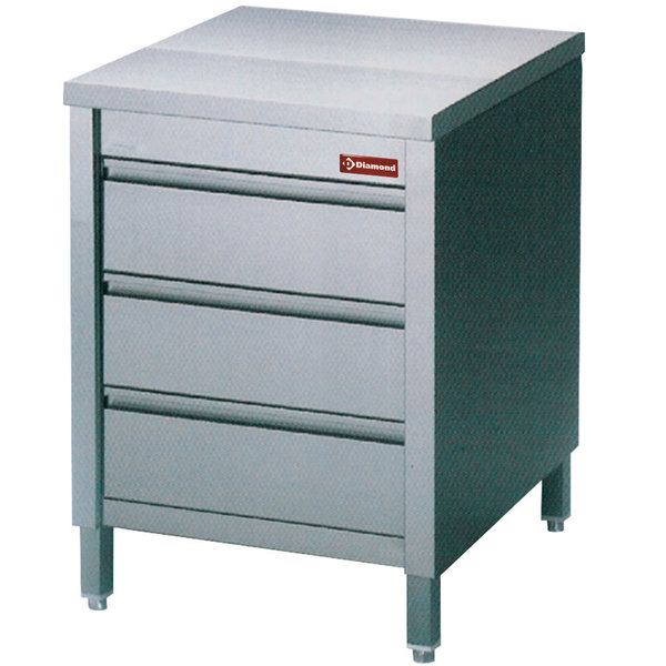 Werktafel | 3 Laden GN 1/1 | 600x700x880/900(h)mm