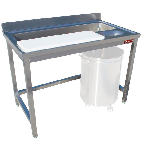 Voorbereidingstafel | Groentewasser | Snijblad 730x230x20(h)mm | 1200x700x880/900(h)mm
