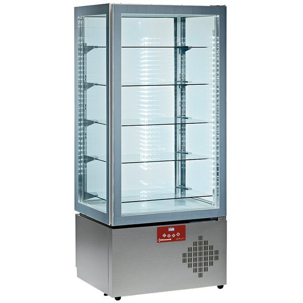 Koelvitrine | 490L | Grijs | +2°C/+10°C | 6 Niveaus | Wielen | 805x645x1840(h)mm