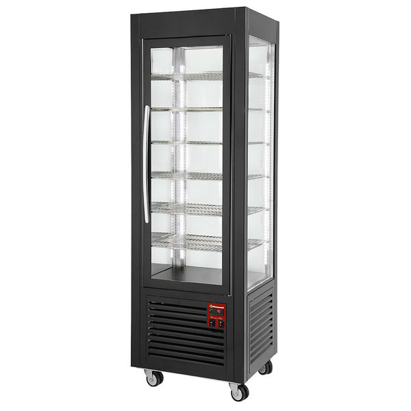 Vriesvitrine | 360L | Zwart | -5°C/-20°C | Geventileerd | 600x630x1850(h)mm