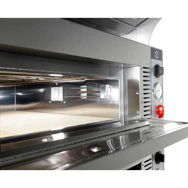 Pizzaoven | Cuppone Tiepolo | 6 Ø350mm | 400V | 7.9kW | Stapelbaar | 1380x910x410(h)mm
