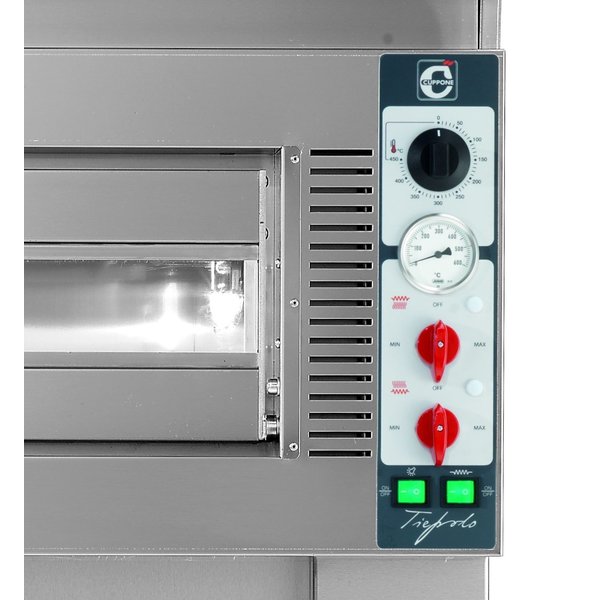 Pizzaoven | Cuppone Tiepolo | 9 Ø350mm | 400V | 11.7kW | Stapelbaar | 1380x1270x410(h)mm