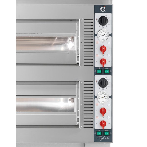 Pizzaoven | Cuppone Tiepolo | 6+6 Ø350mm | 400V | 15.6kW | 1020x1270x730(h)mm