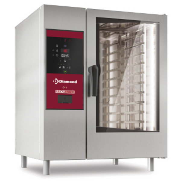 Combi-steamer | Elektrisch | 10x GN 1/1 + Cleaning | Stoom + Convectie | 19kW | 867x850x1058(h)mm