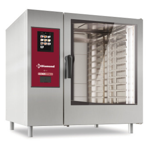 Combi-steamer | Gas | 10x GN 2/1 | Cleaning | Stoom + Convectie | 1.5kW | 1090x971x1058(h)mm