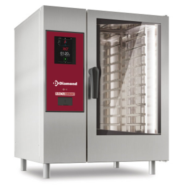 Combi-steamer | Elektrisch | 10x GN 1/1 | Cleaning | Stoom + Convectie | 19kW | 867x775x1058(h)mm