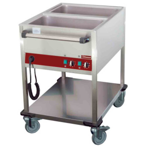 Bain-Marie Wagen | 2x 1/1GN | Afzonderlijk Instelbaar | 900x650x900(h)mm