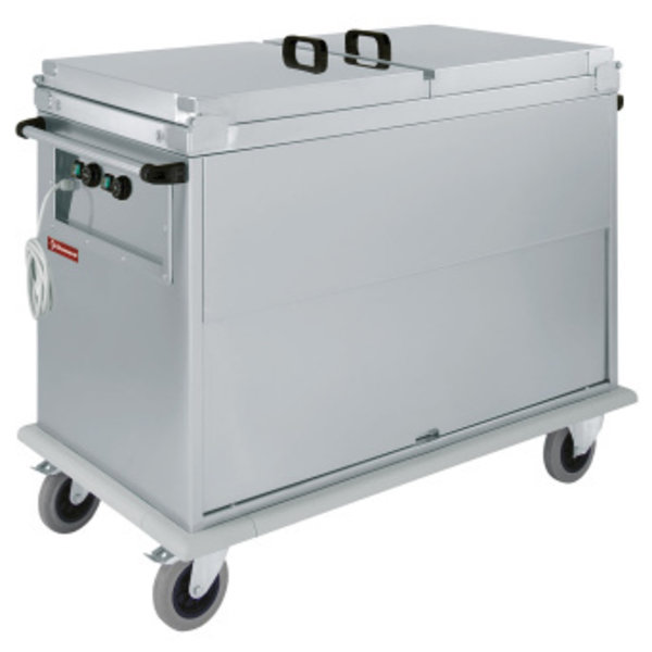 Bain Marie Wagen | Deksel + Kast | Draaideur | 2x GN 1/1 | 950x720x960(h)mm