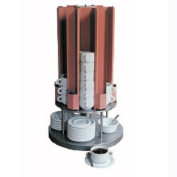 Verwarmde Kopjes-Carrousel | 70/88 mm | 6 Schachten | 230V | 400x400x685(h)mm