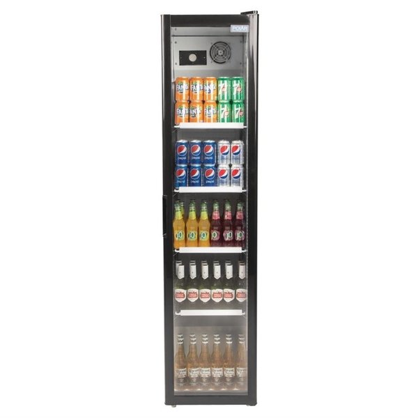 Koelkast | SLIMLINE | 300L | Zwart/Wit | +2°C/+8°C | Statisch + Ventilator | 448x680x1900(h)mm