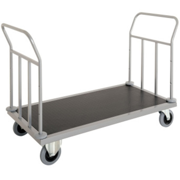 Wagen | Overdracht Koffers | Dubbele Handvat | 2 Vaste Wielen | 2 Draaiende Wielen Ø200mm | 1440x660x950(h)mm