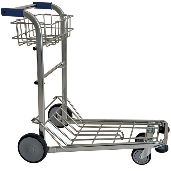 Koffer Transportwagen | 2 Vaste Wielen (Ø200mm) + 2 Zwenkwielen (Ø125mm) | 890x640x1020(h)mm