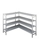CombiSteel Rekwerk L-vorm | Voor COM-7489.2115 | 4 Niveaus | 2395/1235x450x1700(h)mm 