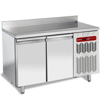 Diamond Vrieswerkbank met achteropstand 260L | GN 1/1 | 2 deurs | Geventileerd | 1355x700x880/900+85(h)mm