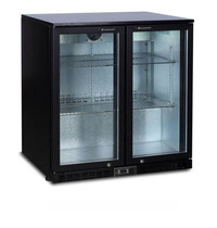 Luxus Barkoelkast | Zwart | 200L | Statisch met Ventilator | 2 Klapdeuren | 900x520x865(h)mm