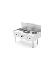 UNNI-COOKING Wokfornuis | Gas | 1 Wokbrander + 2 Soepbranders | 45.9kW | 1390x850x1100(h)mm 
