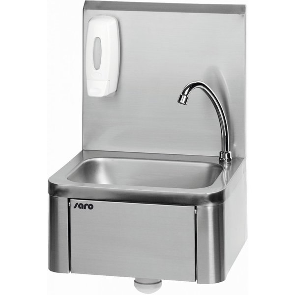 Handenwasbak Kevin met kniebediening | Waterleiding 1/2 | 400x340x595(h)mm