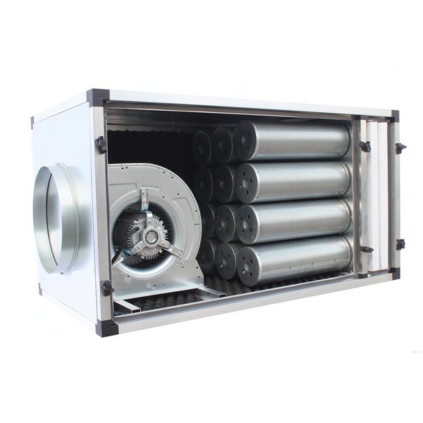 Geurfilterkast FTBK | 7.0A | 5000m3/u | 0.75kW | 18 Carbon Filters + 2 Cassette Filters | 1500x790x790(h)mm