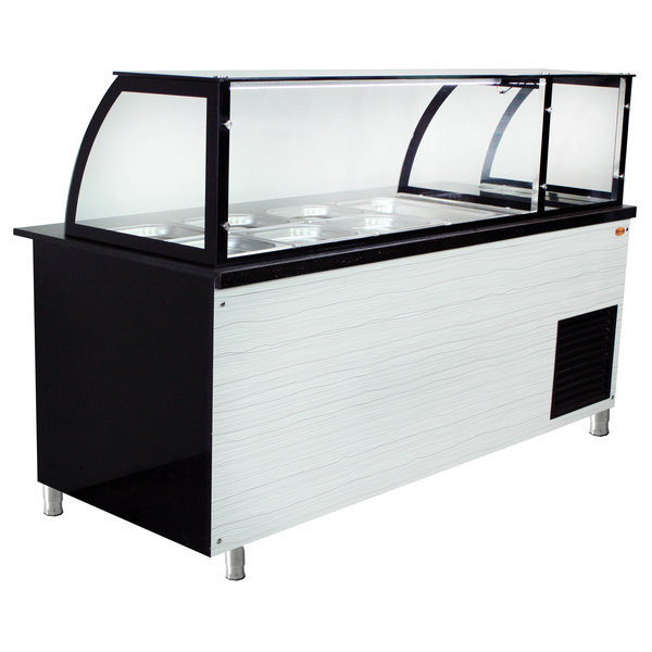 Saladette met kast element | Convectie koeling | 4x GN 1/1 | 2000x850x1300(h)mm