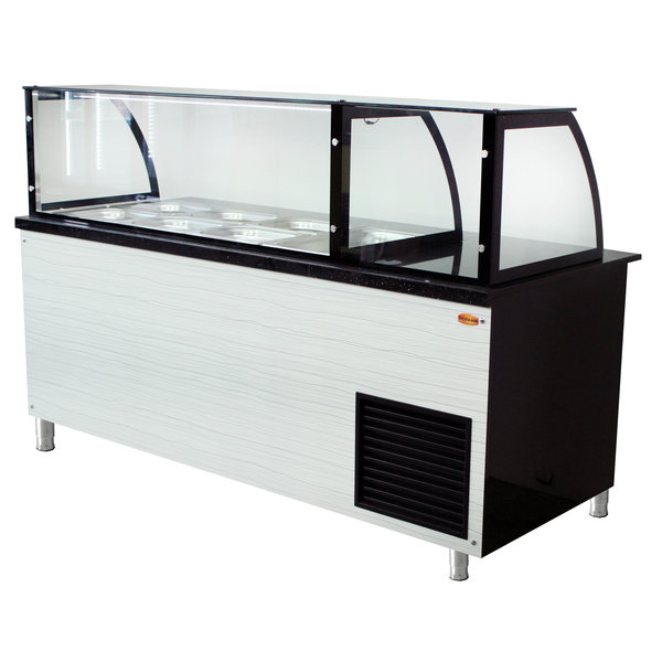 Saladette met kast element | Convectie koeling | 4x GN 1/1 | 2000x850x1300(h)mm