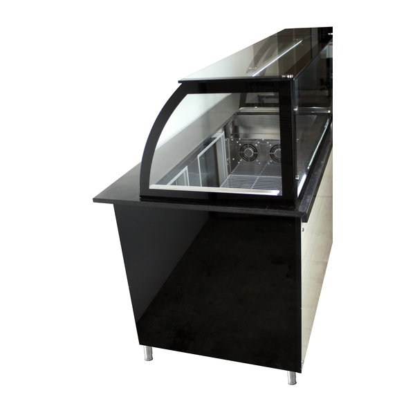 Saladette met kast element | Convectie koeling | 5x GN 1/1 - 1x GN 2/4 | 2500x850x1300(h)mm