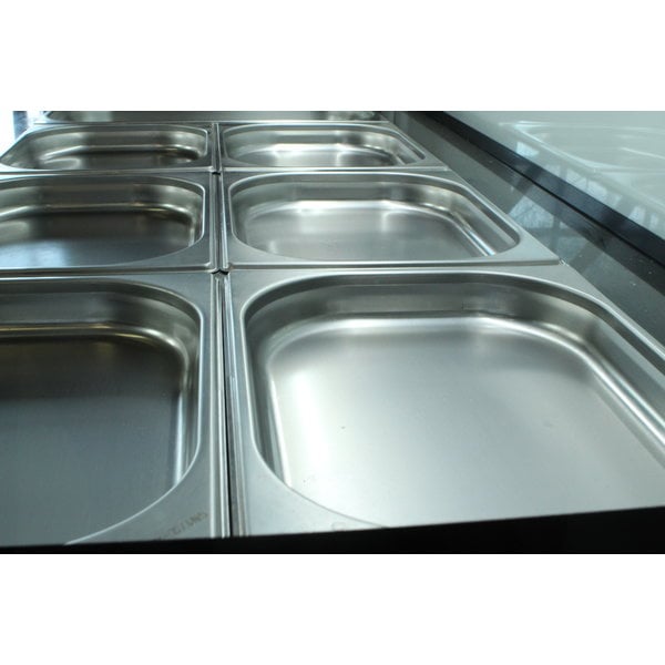 Saladette werkbank + kast element | met luchtcirculatie | 5x GN 1/1 - 1x GN 2/4 | 2500x850x1300(h)mm