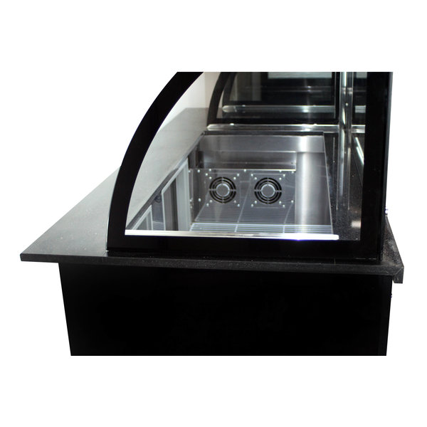 Saladette werkbank + kast element | met luchtcirculatie | 5x GN 1/1 - 1x GN 2/4 | 2500x850x1300(h)mm