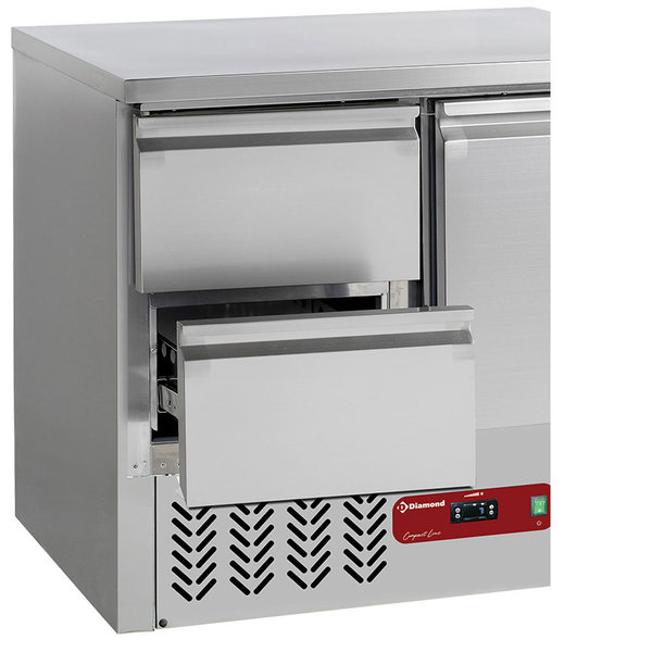 Saladette | 340L | Koelstructuur (8x 1/6GN) + 6 Laden | +1°C/ +4°C (Geventileerd) | 1365x700x870/1250(h)mm