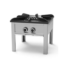UNNI-COOKING Hokker | Gas | Dubbele Brander (1 Wok) | 16.5kW | 600x600x550(h)mm