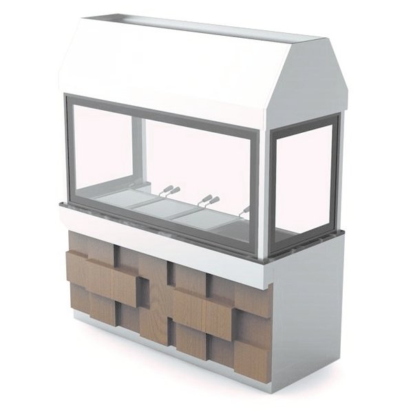 Houtskool grill | 5 lades | Met filterkap | 1760x790x2150(h)mm