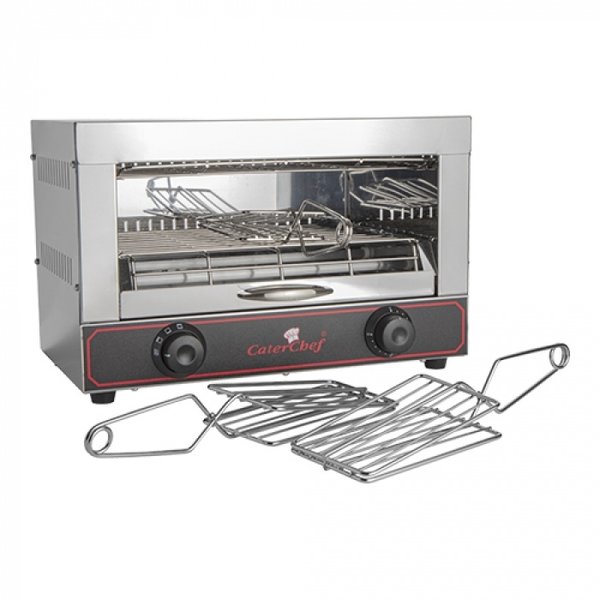 Salamander Toaster | RVS | 4 Quartz Buizen | Incl. 3 Klemmen | 1.7kW | 440x250x290(h)mm