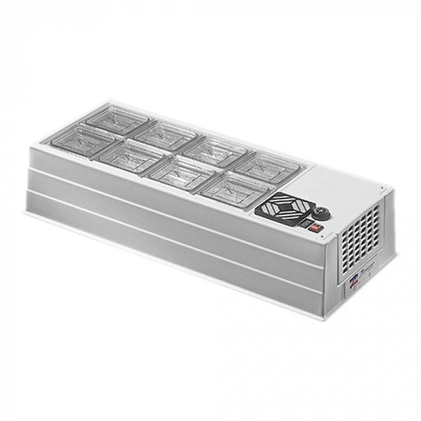 Opzetkoelvitrine | 1x 1/1 GN & 1x 1/3 GN | +2°C/+10°C | 1020x410x220(h)mm