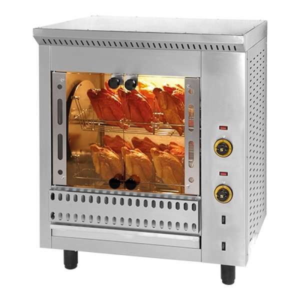 Kippengrill | Voor ca. 16 kippen | 400V | Elektrisch | 825x640x980(h)mm