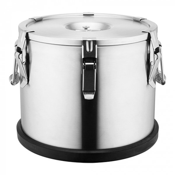 Gamel dubbelwandig RVS 15L | Ø30x23(h)cm